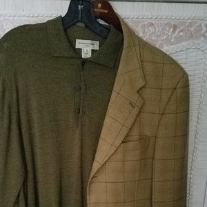 Sports coat , slacks and knit sweater